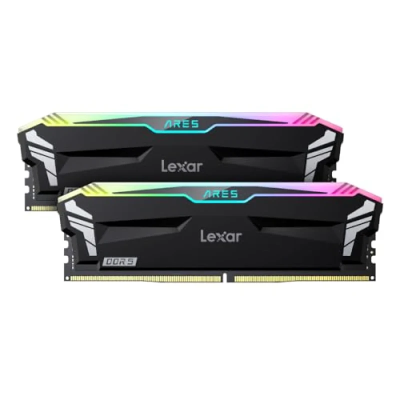 Lexar Ares RGB 32 GB - 2 x 16GB, DDR5 288-pin DIMM, 6400MT/s, CL32, Black / Silver color - Featured Image