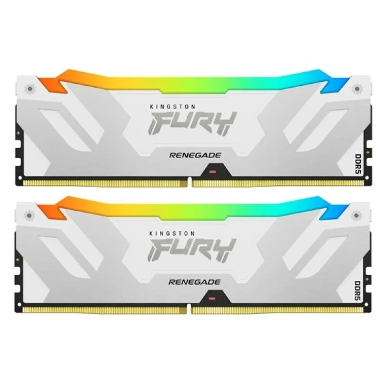 Kingston FURY Renegade 32 GB - 2 x 16GB, DDR5 288-pin DIMM, 6400MT/s, CL32, White / Silver color - Featured Image