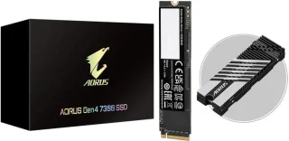 Gigabyte AORUS Gen4 7300 (w/Heatsink) - 2 TB SSD, M.2 PCIe 4.0 X4, M.2-2280, 2048 MB Cache memory