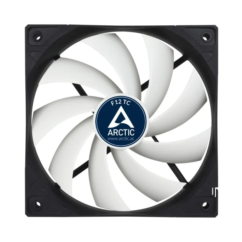 ARCTIC F12 TC - 120mm fan, 53 CFM Airflow, 1350 RPM, White / Black Color - Featured Image