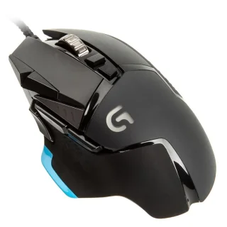 Logitech G502 Proteus Core - Wired Optical Mouse, 12000 DPI, Black / Blue color
