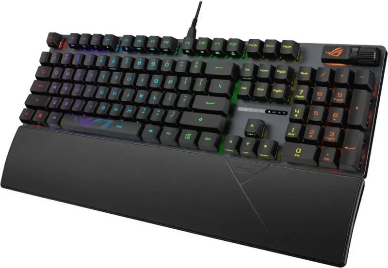 ASUS ROG Strix Scope II RX Gaming Keyboard - ROG RX Red Optical Switches, IP57 Water Dust Resistance, Sound Dampening Foam, ABS Keycaps, RGB Lighting, Multi-Function Controls, Xbox Game Bar Hotkeys, USB Wired, Black - Featured Image