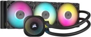 Corsair iCUE LINK TITAN 360 RX RGB 360 mm AIO Liquid CPU Cooler – FlowDrive Pump with Three-Phase Motor, 3x RX120 RGB PWM Fans (300–2100 RPM, 73.5 CFM), Aluminum Radiator (396x120x27 mm), iCUE LINK Single-Cable Control, Copper Cold Plate, Intel LGA1851/1700 & AMD AM5/AM4 Support, Black/White Options