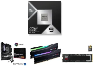 AMD Ryzen 9 9950X3D2 CPU + ASUS ROG CROSSHAIR X870E HERO Motherboard + G.SKILL Trident Z5 RGB 32GB (2x16GB) DDR5 6000 CL36 Memory + Samsung 990 PRO 2TB PCIe 4.0 NVMe M.2 SSD Bundle