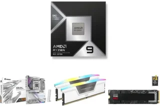 AMD Combo - AMD Ryzen 9 9950X3D2 CPU / Gigabyte X870E Aorus Master Ice Motherboard / Corsair Vengeance RGB 32GB (2 x 16GB) DDR5 Memory / Samsung 9100 Pro 2TB SSD