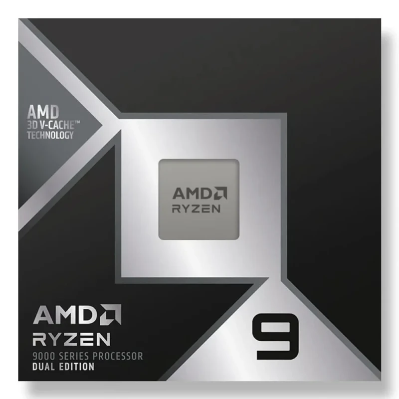 AMD Ryzen 9 9950X3D2 Dual Edition Desktop Processor - 16-Core 32-Thread, Zen 5 Architecture, Up to 5.6GHz Boost Clock, 208MB Total Cache, 200W TDP, AM5 Socket, PCIe 5.0, DDR5 Support, Unlocked, No Cooler Included - Featured Image