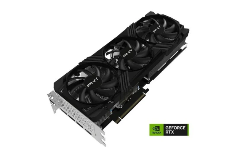 PNY GeForce RTX 4070 Ti SUPER 16GB VERTO Triple Fan OC Graphics Card - 16GB GDDR6X, 2625MHz Boost Clock, Triple Fan Cooling, 256-bit, PCIe 4.0 x16, DLSS 3, Ray Tracing, 1x HDMI 2.1, 3x DisplayPort 1.4a, 305mm Length, Black - Featured Image