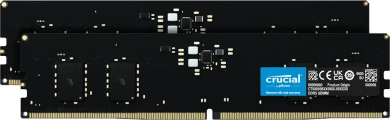 Crucial CT2K32G48C40U5 64 GB - 2 x 32GB, DDR5 288-pin DIMM, 4800MT/s, CL40, Black color - Featured Image