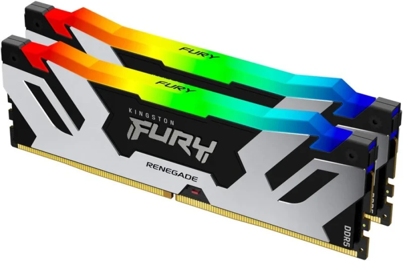Kingston Fury Renegade RGB 32 GB - 2 x 16GB, DDR5 288-pin DIMM, 7200MT/s, CL38, Silver / Black color - Featured Image