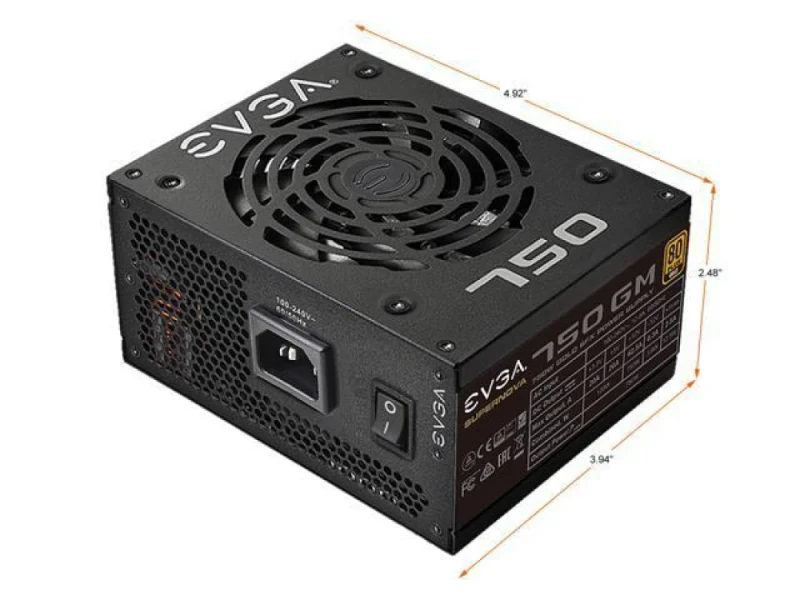 EVGA SuperNOVA 750 GM - 750 W SFX Power Supply, 80+ Gold, Fully Modular, Black Color - Featured Image