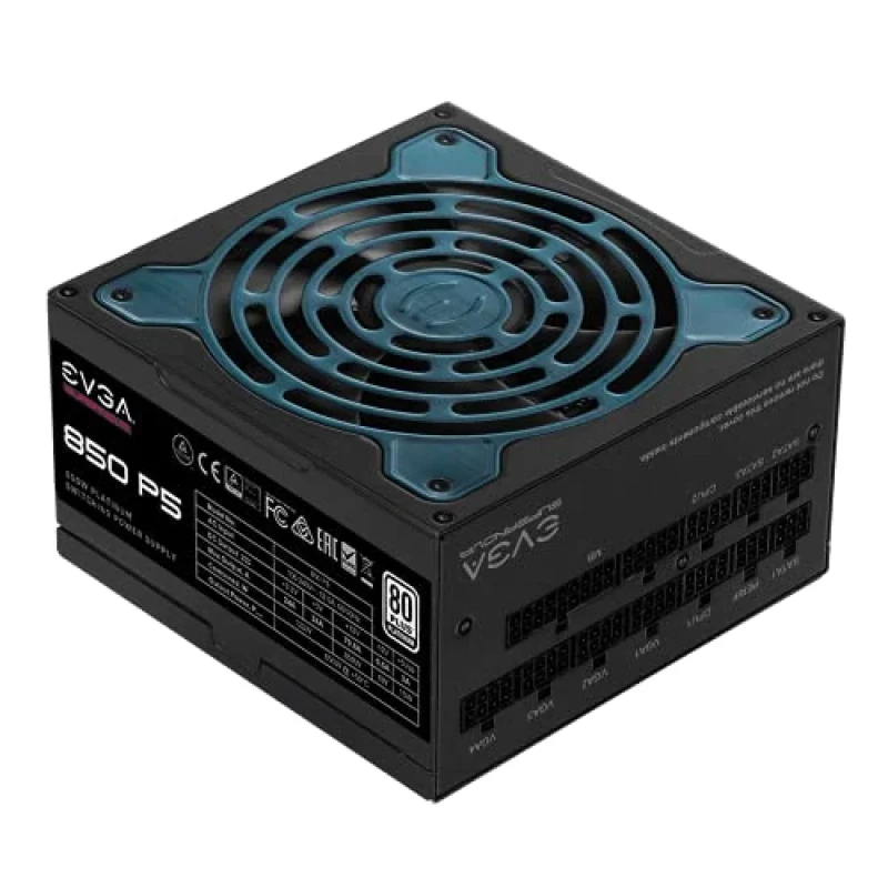 EVGA SuperNOVA 850 P5 - 850 W ATX Power Supply, 80+ Platinum, Fully Modular, Black / Teal Color - Featured Image