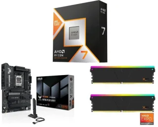 AMD Ryzen 7 9800X3D + ASUS TUF GAMING X870E-PLUS WIFI7 + V-Color DDR5 32GB (2x16GB) 6400MT/s CL32