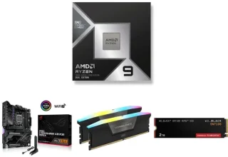 AMD Ryzen 7 9950X3D + ASUS ROG CROSSHAIR X870E APEX + Corsair Vengeance RGB 32GB (2x16GB) DDR5-6400 CL36 + SanDisk 2TB NVMe PCIe 4.0 SSD