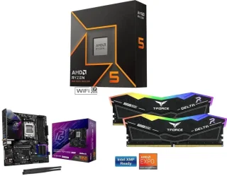 AMD Ryzen 5 9600X + ASRock B850M Riptide WiFi + TeamGroup T-Force 16GB (2x8GB) DDR5-6000 CL38