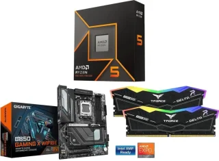 AMD Ryzen 5 9600X + GIGABYTE B850 GAMING X WIFI6E + TeamGroup T-Force 16GB (2x8GB) DDR5-6000 CL38