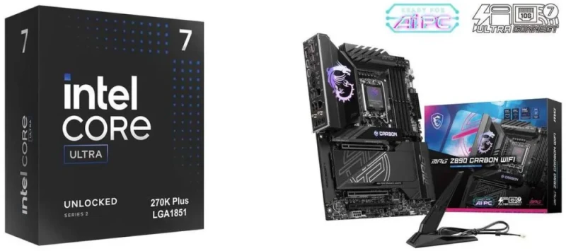 Intel Core Ultra 7 270K + MSI MPG Z890 CARBON WIFI - Featured Image