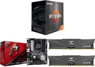 AMD Ryzen 5 5500 + ASRock B550 Phantom Gaming 4/ac + TeamGroup T-Force Vulcan Z 32GB (2x16GB) DDR4-3200 CL16