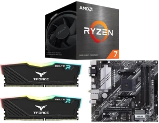 AMD Ryzen 5 5500 + ASUS PRIME B550M-A AC + TeamGroup T-Force 16GB (2x8GB) DDR4-3200 CL16