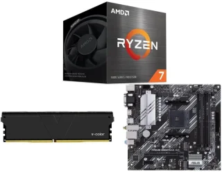 AMD Ryzen 7 5700 + ASUS PRIME B550M-A AC + V-Color DDR4 16GB (2x8GB) 3200MT/s CL22