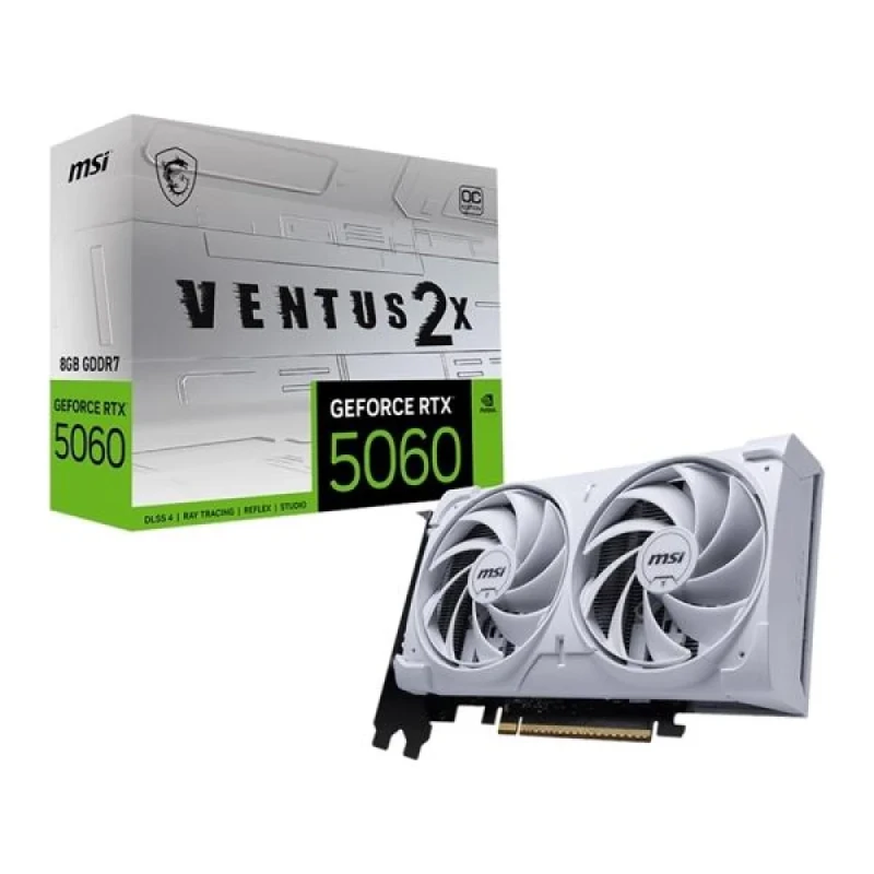 MSI VENTUS 2X OC - GeForce RTX 5060 8GB White 197mm - Featured Image