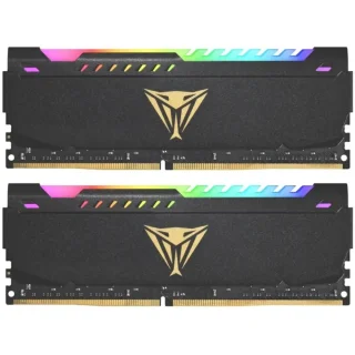 Patriot Viper Steel RGB 16 GB - 2 x 8GB, DDR4 288-pin DIMM, 3200MT/s, CL18, Black color