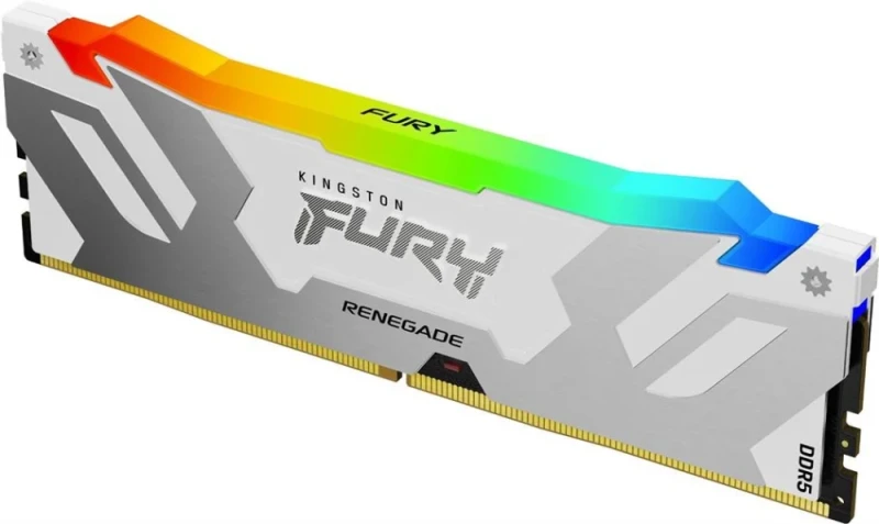 Kingston FURY Renegade 16 GB - 1 x 16GB, DDR5 288-pin DIMM, 6400MT/s, CL32, White / Silver color - Featured Image