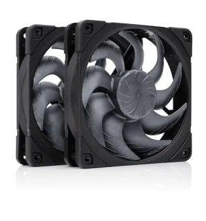 Noctua NF-A12x25 G2 PWM Sx2-PP chromax.black 2-Pack - 120mm PWM fan, 0 - 22.5 dB, 0 - 63.15 CFM Airflow, Black Color