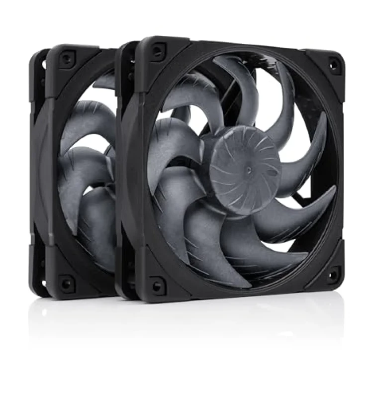 Noctua NF-A12x25 G2 PWM Sx2-PP chromax.black 2-Pack - 120mm PWM fan, 0 - 22.5 dB, 0 - 63.15 CFM Airflow, Black Color - Featured Image
