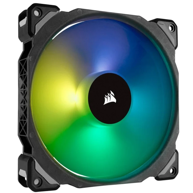Corsair ML140 PRO 2-Pack - 140mm PWM fan, 20.4 dB, 55.4 CFM Airflow, 400 - 1200 RPM, Black / White Color - Featured Image
