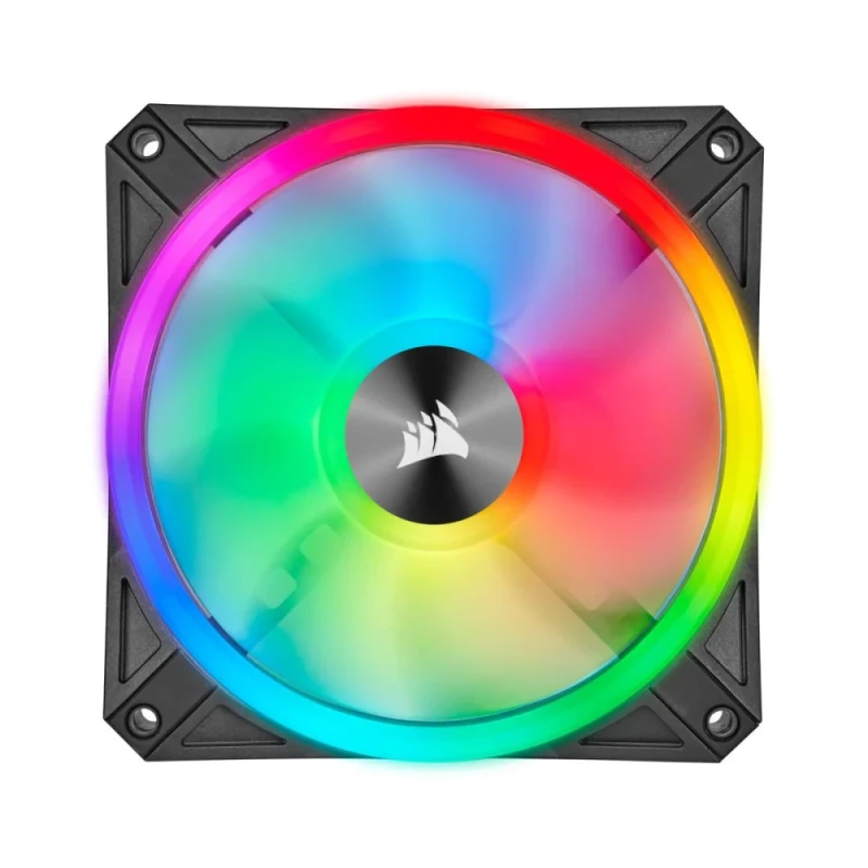 Corsair iCUE QL120 - 120mm PWM fan, 26 dB, 41.8 CFM Airflow, 525 - 1500 RPM, Black Color - Featured Image