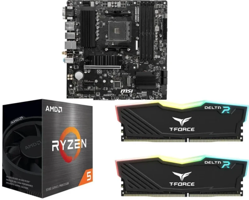 MSI B550M PRO-VDH WIFI + AMD Ryzen 5 5500 + Team T-Force Delta RGB 16GB (2 x 8GB) DDR4 3200 - Featured Image