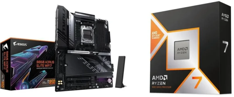 GIGABYTE B850 AORUS ELITE WF7 + AMD Ryzen 7 9800X3D - Featured Image