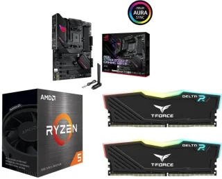 ASUS ROG STRIX B550-F GAMING WIFI II + AMD Ryzen 5 5500 + Team T-Force Delta RGB 16GB (2 x 8GB) DDR4 3200
