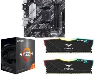 ASUS PRIME B550M-A AC + AMD Ryzen 5 5500 + Team T-Force Delta RGB 16GB (2 x 8GB) DDR4 3200