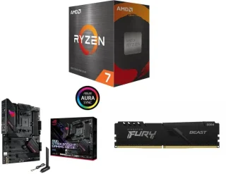 AMD Ryzen 7 5800X + Asus ROG Strix B550-F Gaming WiFi II + Kingston Fury Beast 16GB DDR4 3200