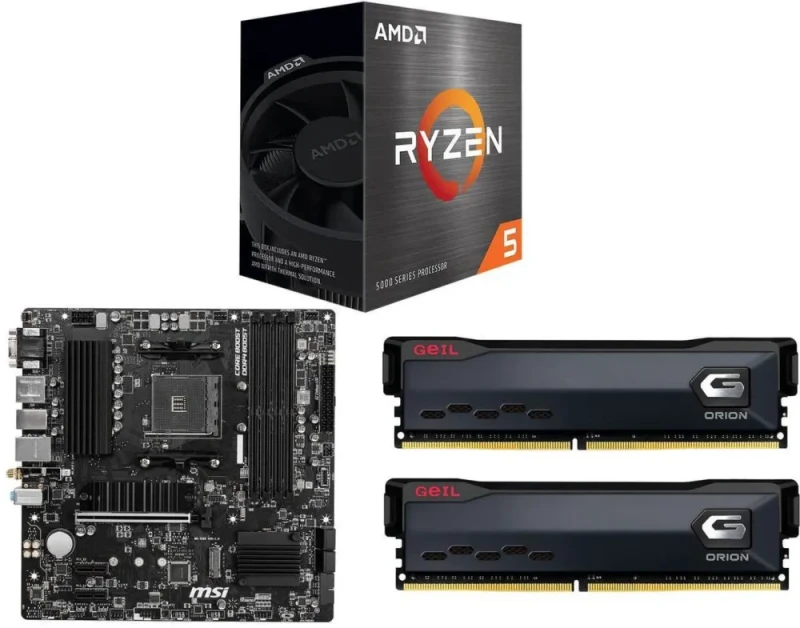 AMD Ryzen 5 5500 + MSI PRO B550M PRO-VDH WIFI + GeIL ORION 32GB (2 x 16GB) DDR4 3200 - Featured Image