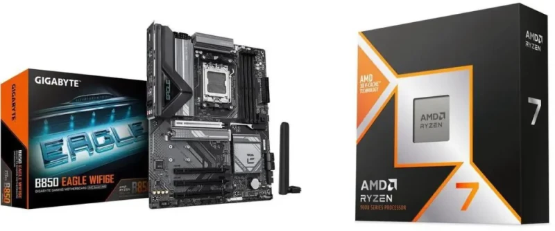 GIGABYTE B850 EAGLE WIFI6E + AMD Ryzen 7 9800X3D - Featured Image