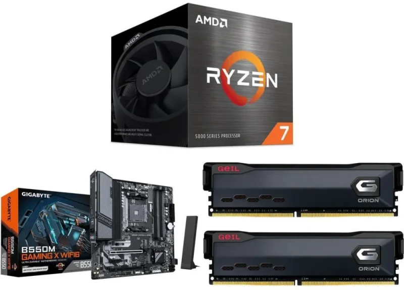AMD Ryzen 7 5700 + GIGABYTE B550M GAMING X WIFI6 + GeIL ORION 32GB (2 x 16GB) DDR4 3200 - Featured Image