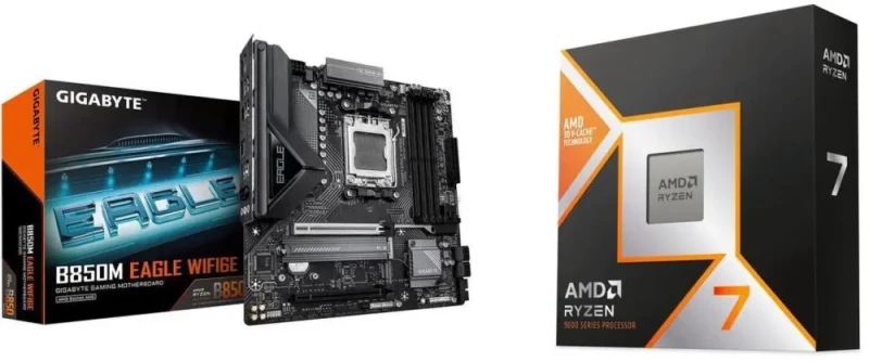 GIGABYTE B850M EAGLE WIFI6E + AMD Ryzen 7 9800X3D - Featured Image