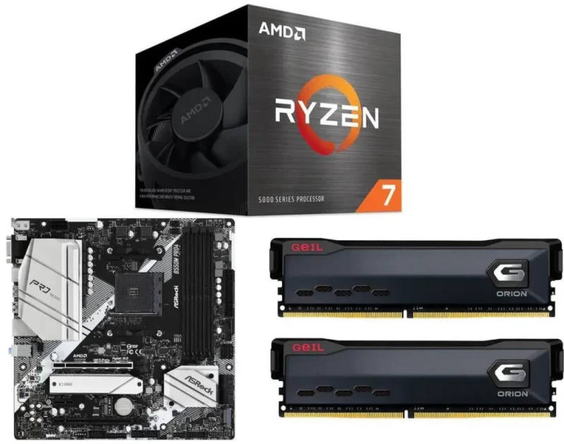 AMD Ryzen 7 5700 + ASRock B550M PRO4 + GeIL ORION 32GB (2 x 16GB) DDR4 3200 - Featured Image