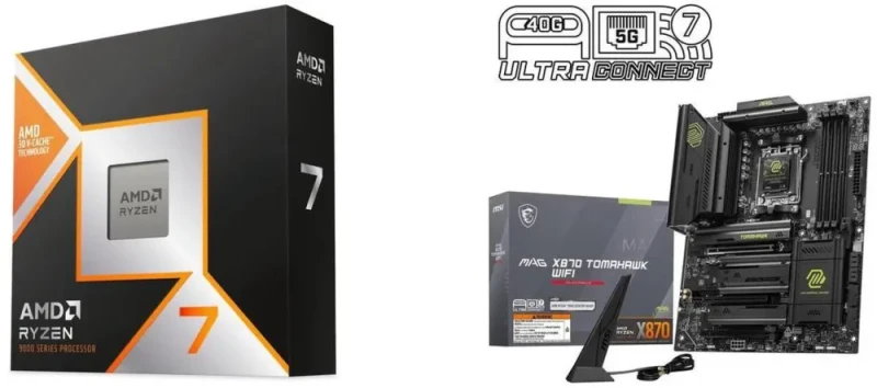 AMD Ryzen 7 9850X3D + MSI MAG X870 TOMAHAWK WIFI - Featured Image