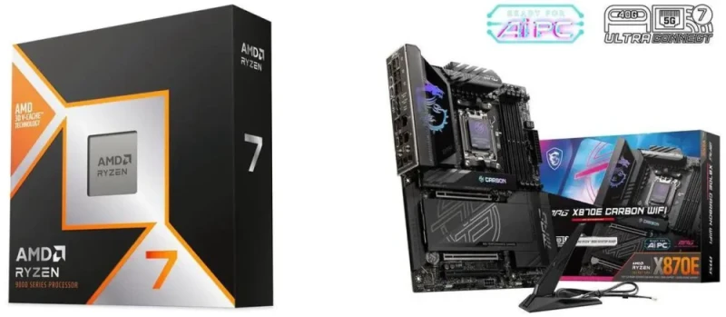 AMD Ryzen 7 9850X3D + MSI MPG X870E CARBON WIFI - Featured Image