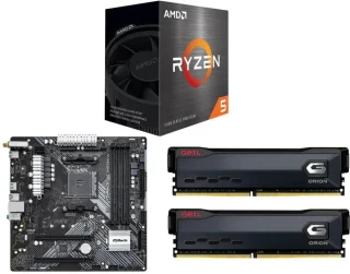 AMD Ryzen 5 5500 + ASRock B450M/AC R2.0 + GeIL ORION 32GB (2 x 16GB) DDR4 3200