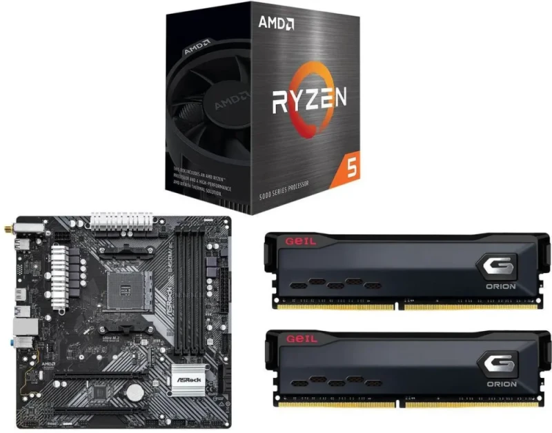 AMD Ryzen 5 5500 + ASRock B450M/AC R2.0 + GeIL ORION 32GB (2 x 16GB) DDR4 3200 - Featured Image