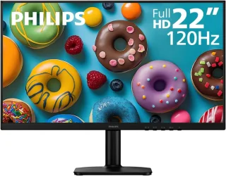 Philips 22E2N1100L - 22 inch Computer Monitor, Full HD 1920x1080 IPS Display, 120Hz Refresh Rate, 1ms MPRT, Adaptive-Sync, LowBlue Mode, Flicker-Free, HDMI & VGA