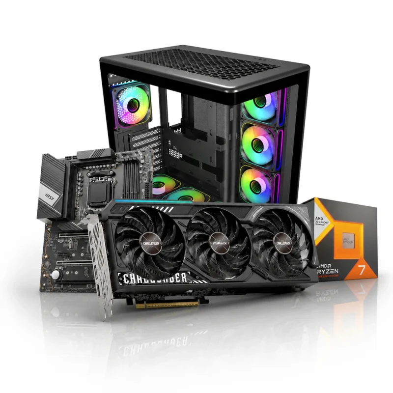NexForge Wyvern - Radeon RX 9070 XT 16GB, AMD Ryzen 7 7800X3D, 32GB DDR5 6000MHz, 1TB NVMe SSD - Featured Image