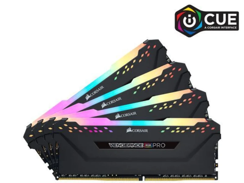 Corsair Vengeance RGB Pro 64 GB - 4 x 16GB, DDR4 288-pin DIMM, 3600MT/s, CL18, Black color - Featured Image