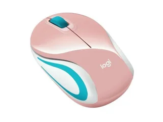 Logitech M187 - Wired, Wireless Optical Mouse, 1000 DPI, Pink / Teal color