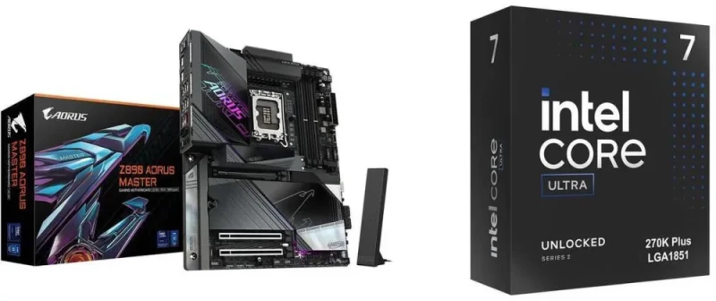 GIGABYTE Z890 AORUS MASTER + Intel Core Ultra 7 270K Plus - Featured Image