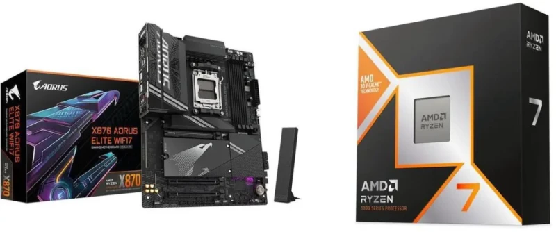 GIGABYTE X870 AORUS ELITE WIFI7 + AMD Ryzen 7 9800X3D - Featured Image
